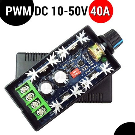 Regulátor otáček pro stejnosměrné DC motory - PWM 12V-50V 40A I