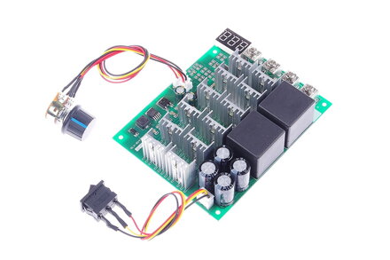 Obousměrný regulátor otáček pro stejnosměrné motory - PWM DC 10V-55V 60A box