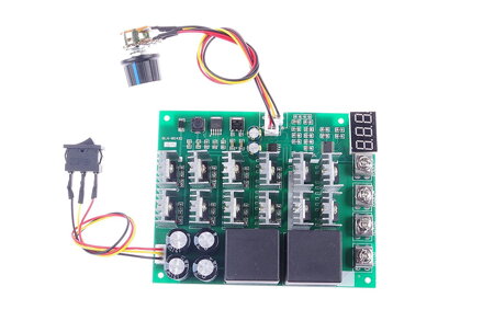 Obousměrný regulátor otáček pro stejnosměrné motory - PWM DC 10V-55V 60A box
