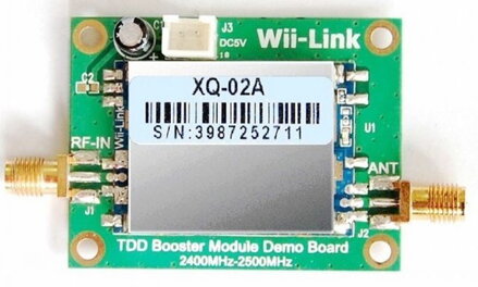 WiFi zesilovač signálu 2400MHz-2500MHz board with XQ-02A, briv