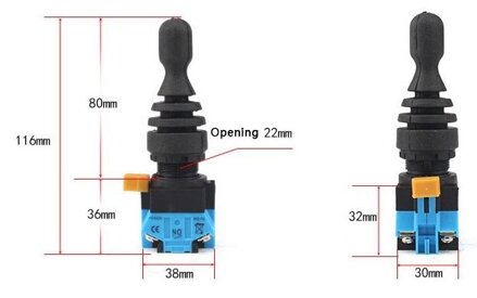 HKD-FW 1 osa 10A Spínač joystick s pákovým ovladačem MONOLEVER SWITCH