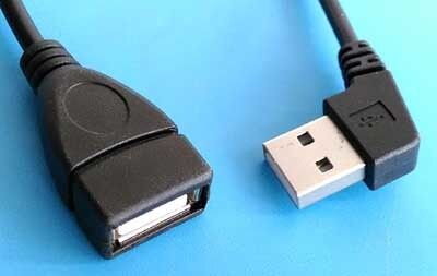 USB USB 2.0 prodlužovací kabel typ A-A M ve tvaru L/F pravý