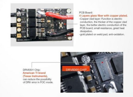 Regulátor VESC BLDC SUPERFOC6.8 50A ESC