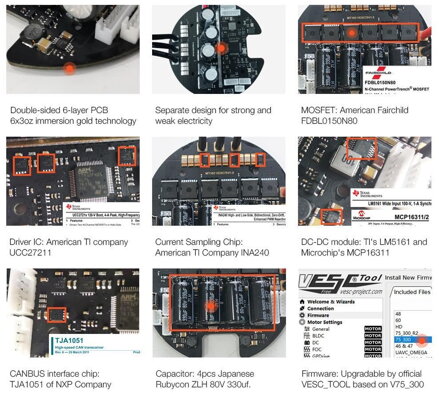 Regulátor VESC BLDC MTVESC7.5R 50A ESC