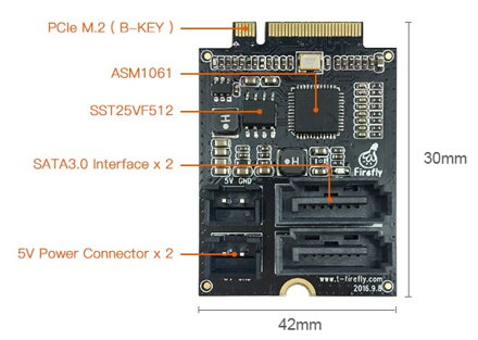 PCIe M.2 to SATA3.0 Adapter Board