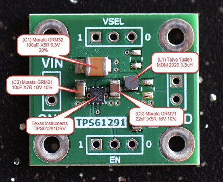 TPS61291 boost převodník s nízkým lq