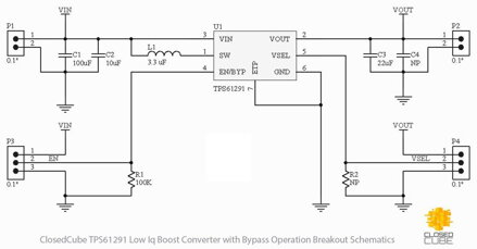 TPS61291 boost převodník s nízkým lq