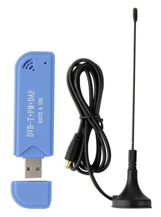 RTL2832U+FC0012 USB DVB-T FM SDR přijímač