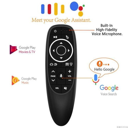 G10 voice air mouse univerzální dálkový ovladač 2.4GHz USB s gyroskopem