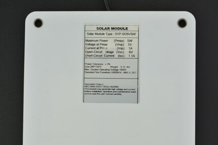Flexibilní monokrystalický solární panel 5V/5W