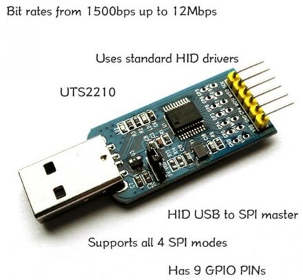 Převodník USB na SPI master HID UTS2210
