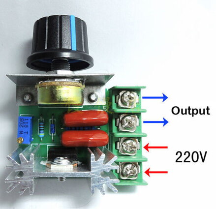 SCR 220V/2kW CCMAC - Regulátor otáček pro seriové AC motory