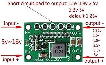 CA-1235 step-down modul napájení 5-16V na 1.25V-5V 3A