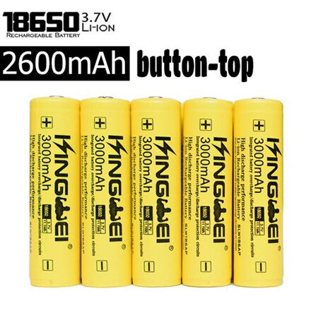 UltraFire 2600mAh 3.7V 18650 NCR Li-ion button-top