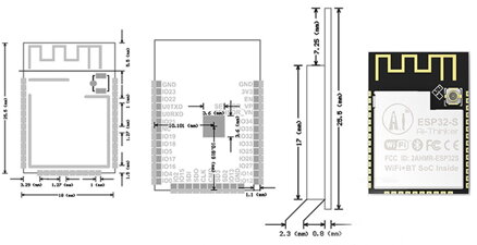 ESP-32S WiFi-BT-BLE MCU modul ESP32