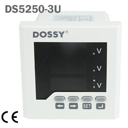 DS5250-3U 220V třífázový voltmetr 80x80mm