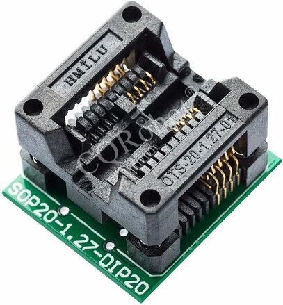 Testovací patice SMD 20pin DPS SO20 SOP20 To DIP20 OTS.20-1.27-01