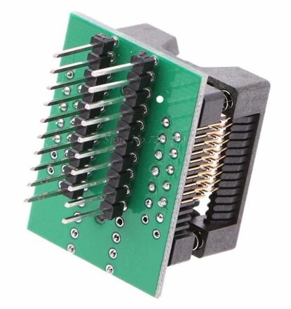 Testovací patice SMD 28pin SOP28 na DIP28 OTS-28-1.27-04