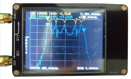 NanoVNA 50kHz-900MHz přenosný vektorový síťový analyzátor