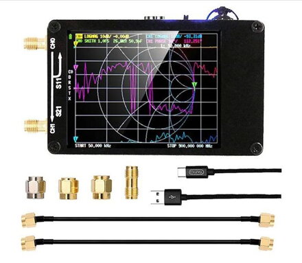 NanoVNA 50kHz-900MHz přenosný vektorový síťový analyzátor