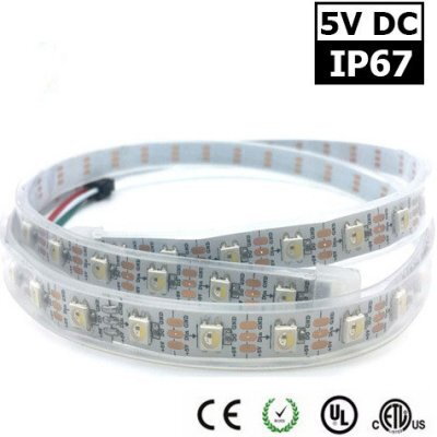 LED páska 2812FX60-5V WS2812 SMD 5050 5m 60ks/m 14.4W/m IP20