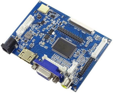 PCB800099 VGA-HDMI-TTL-50pin-LVDS ovládací deska pro TFT LCD displej