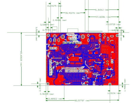 PCB800809 HDMI + VGA + 2AV + YPBPR + audio LCD ovládací deska