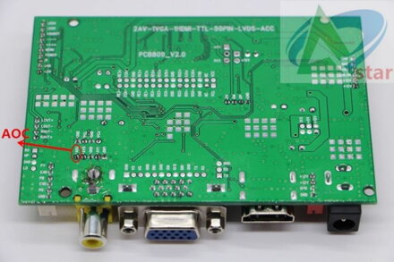 PCB800809 HDMI + VGA + 2AV + YPBPR + audio LCD ovládací deska