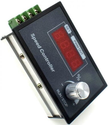 QA-26C 6-60V DC PWM LCD regulátor otáček pro stejnosměrné DC motory