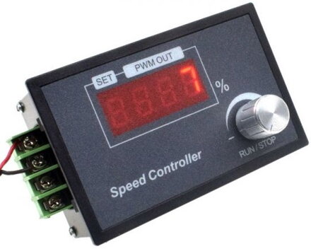 QA-26C 6-60V DC PWM LCD regulátor otáček pro stejnosměrné DC motory