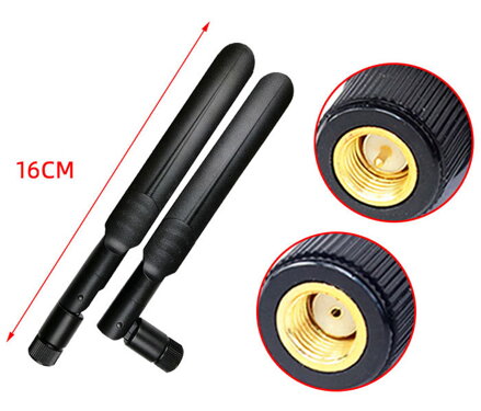 2.4GHz, 5GHz, 5.8GHz 8dB dvoupásmová anténa + 10cm kabel IPEX