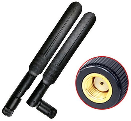 2.4GHz, 5GHz, 5.8GHz 8dB dvoupásmová anténa + 10cm kabel IPEX