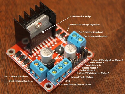 MD-L298N 2Amp 7V-30V L298N Motor Driver