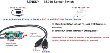 BS010 infračervený snímač pohybu PIR 12V