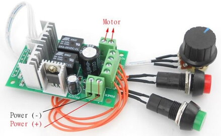 10A-21S 5V-30V 10A PWM Obousměrný regulátor otáček