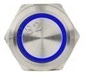 LED Tlačítkový spínač 220V, 3A, 19mm, 8 legs, IP66