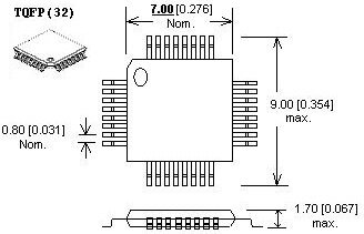 Testovací patice SMD 32pin SA636/TQFP32/LQFP32 na DIP32