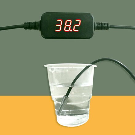 Digitální LED teploměr na USB kabelu, DS18B20