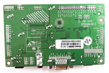 RTD2668 V1.1-C LVDS víceúčelová ovládací deska LCD monitoru