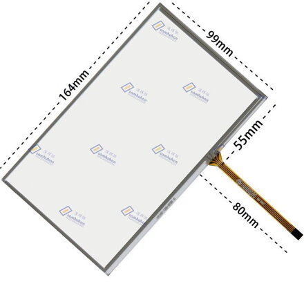 7" dotykový panel 4Wire odporový dotyk, digitizér