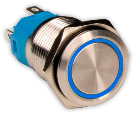 LED Tlačítkový spínač 220V, 3A, 16mm, IP66
