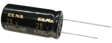 25v 4700µF elektrolytický kondenzátor