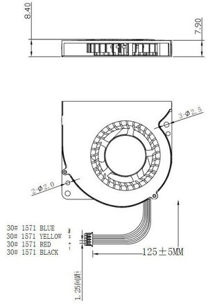 BSB05505HP-SM ventilátor pro CPU notebooku