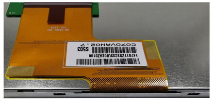 DBT700AT9309 7" TFT, 800x480, TTL, 40pin displej
