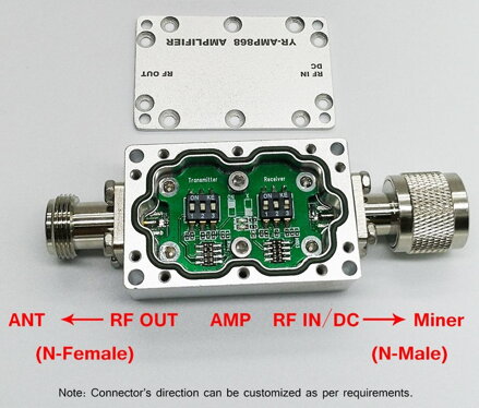 YR-AMP868 868Mhz Helium zesilovač, voděodolný