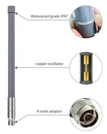 Externí sklolaminátová LoRa Helium anténa
