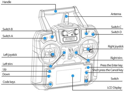 FlySky FS-I6 2.4GHz AFHDS vysílač 6CH+ přijímač iA6B - Mode2