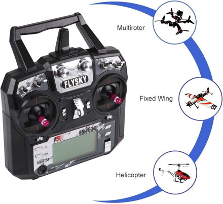 FlySky FS-I6 2.4GHz AFHDS vysílač 6CH+ přijímač iA6B - Mode2