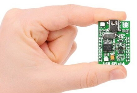 MIKROE-1204 USB SPI CLICK MCP2210 Převodník USB na SPI master