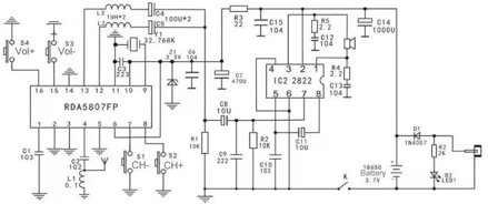 RDA5807FP FM stereo radio IC SOP-16